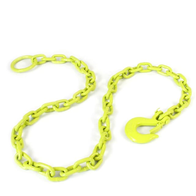 Forstkette rund 1,65mx8mm mit Aufhängeglied und Sicherheitshaken, Rückekette zum Holzrücken Fällung - Xpotool