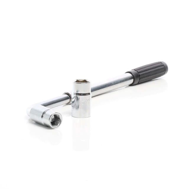 Xpotool - Teleskop Radmutternschlüssel 350-530 mm, mit 2 Stecknüssen 17/19 mm u. 21/23 mm, ausziehbarer Radschlüssel aus Stahl, Schlüssel zum