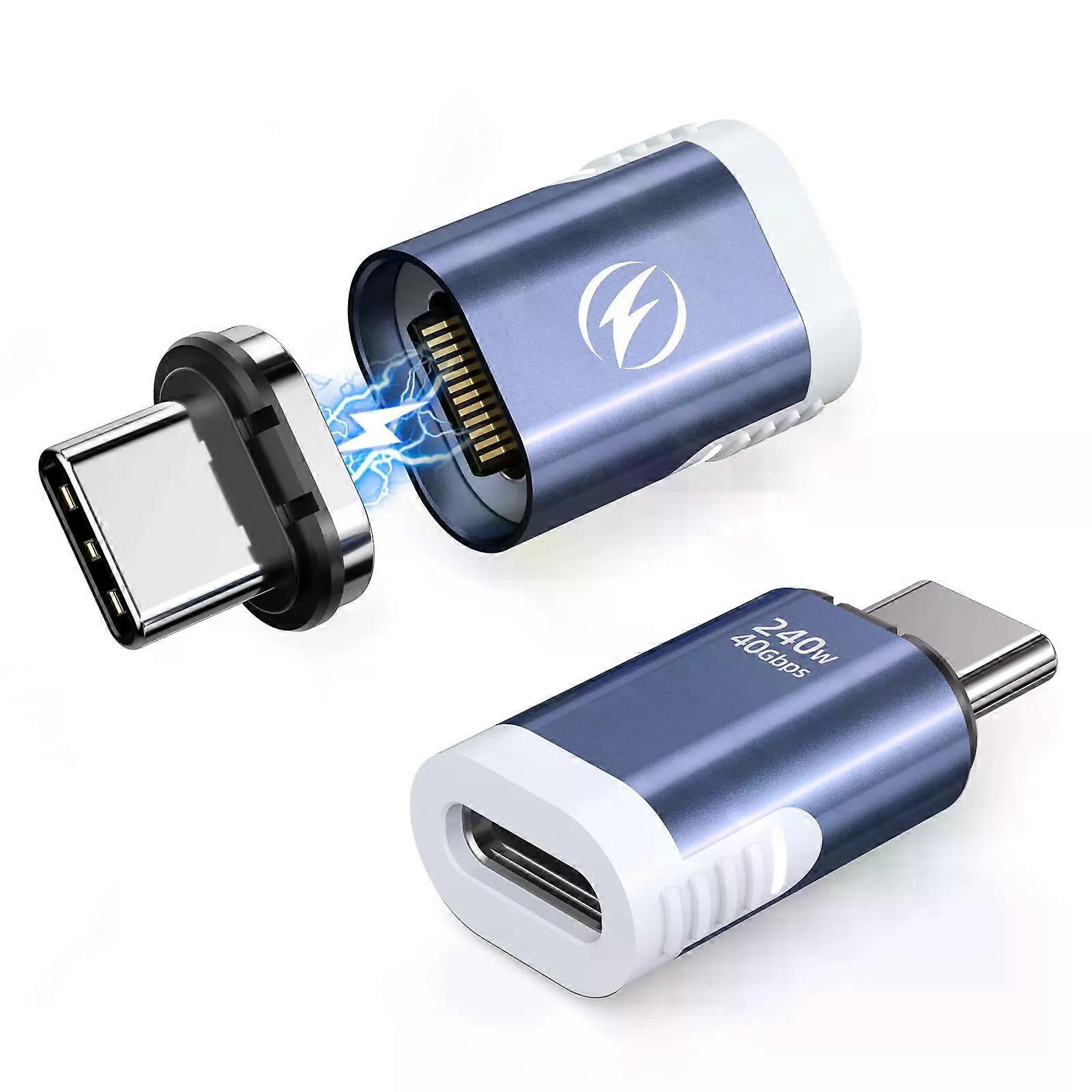 Anmone 24-pin Usb 4 Magnetadapter Typ C 240w Für Macbook Pro Air Samsung 40g 20g 8k@60hz Usb-c Schnelllade-magnetkonverter