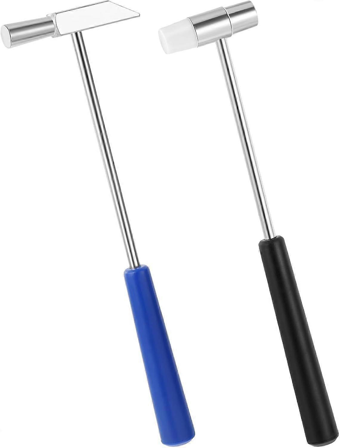 2 Mini-hämmer Mit Doppelkopf, Kleine Bastelhämmer, Leichter Kunststoff-metallkopf Für Schmuck, Musikinstrumente, Bastelarbeiten, Uhren, Kleingeräte Und Reparaturen