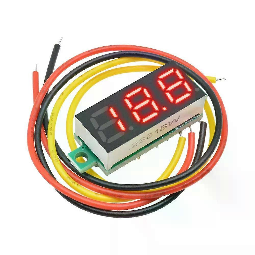 5 Stück 028 Zoll 3-draht Led Digitalvoltmeter Dc 0-100v Kfz-mobil-stromspannungstester Rot Grün Blau Gelb Weiß