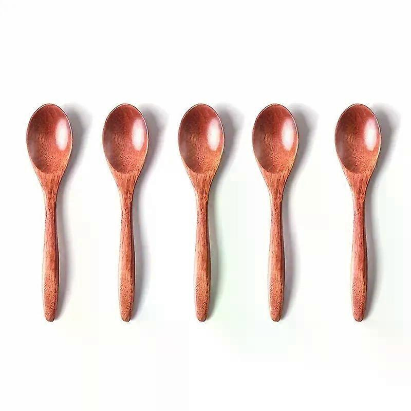 6-teiliges Set Aus Holzlöffeln: Lange Kaffeelöffel, Kleine Teelöffel, Honiglöffel, Dessertlöffel, Rührlöffel Für Kaffeegetränke, Teelöffel, Geschirr