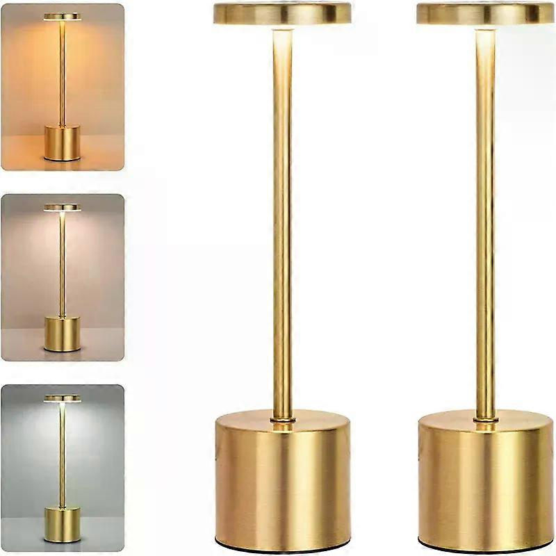 2er-pack Einfache Led-tischlampe Mit Touch-sensor, Wiederaufladbar, 3 Farben, Verstellbar, Für Den Nachttisch, Kreative Ambientebeleuchtung, Raumdekoration