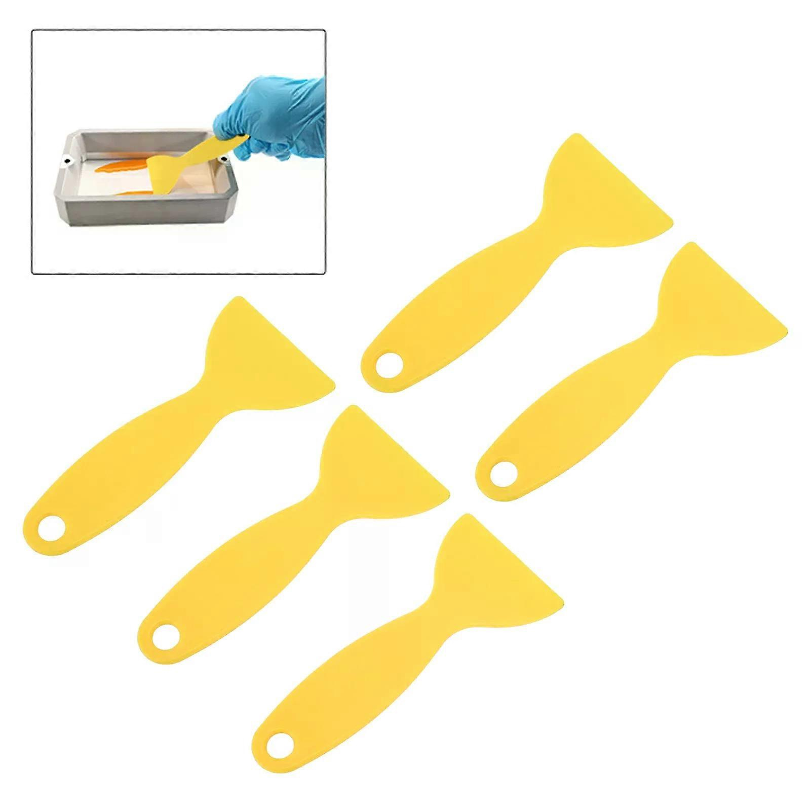 5 Stück 3d-drucker-spatel Aus Flexiblem Kunststoff Zum Entfernen Von 3d-druckharz Für Wanhao D8, Anycubic, Nova Und Wanhao (gelb)