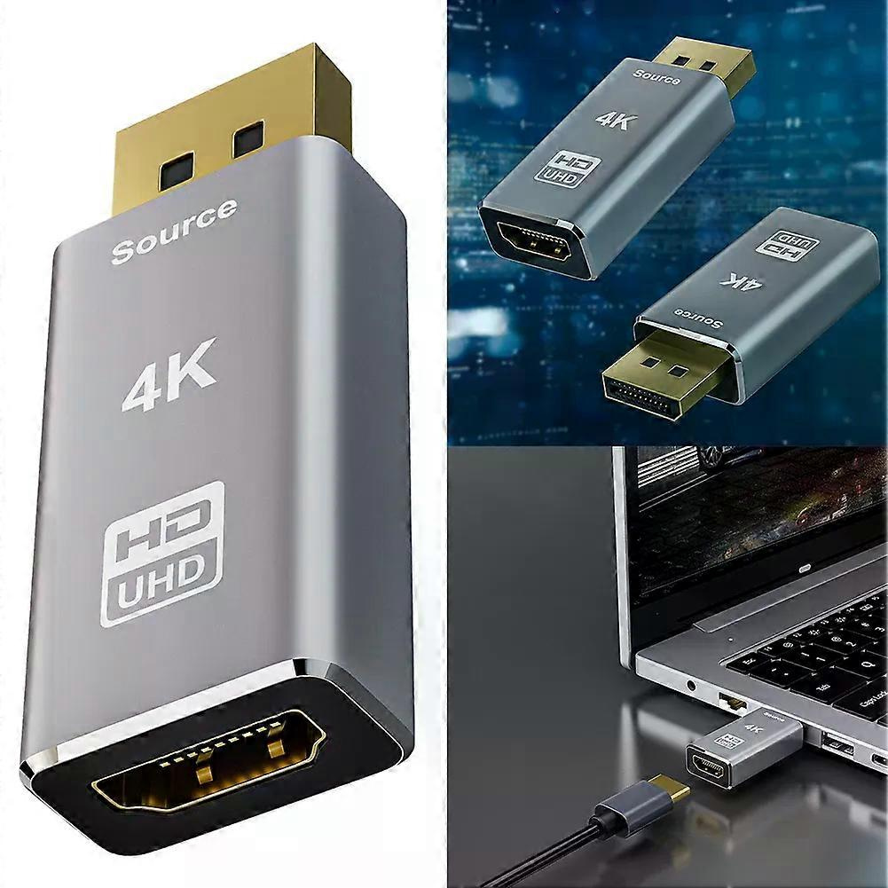 4k Dp-stecker Auf Hdmi-kompatible Buchse Adapter (30 Gbit/s) Für Monitor, Pc Und Laptop