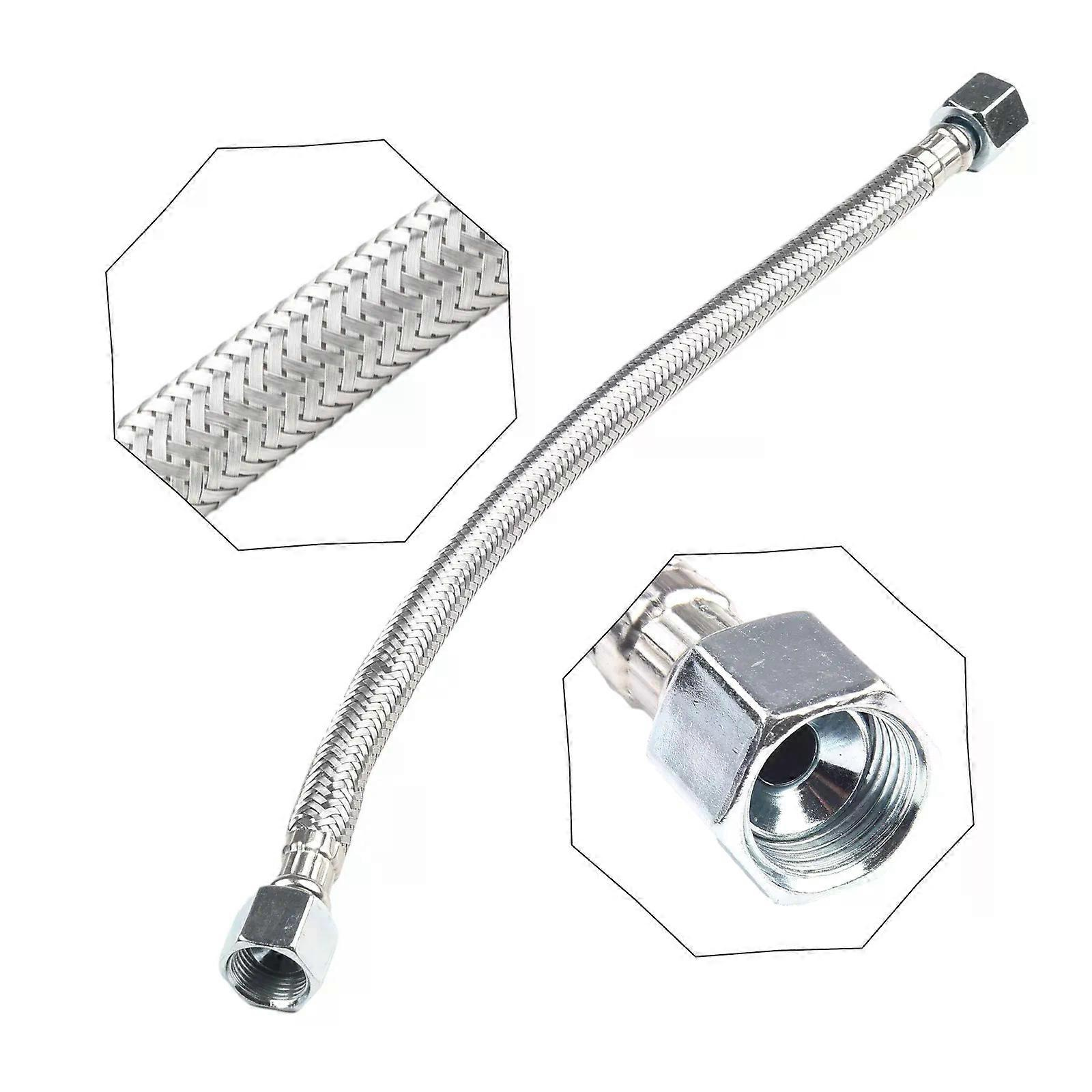 400-mm-luftkompressor-ansaugrohr, 14/16/19-mm-luftpumpen-rückschlagventil, Edelstahl-silberschlauch, Für Ölfreies Anschließen, Neu
