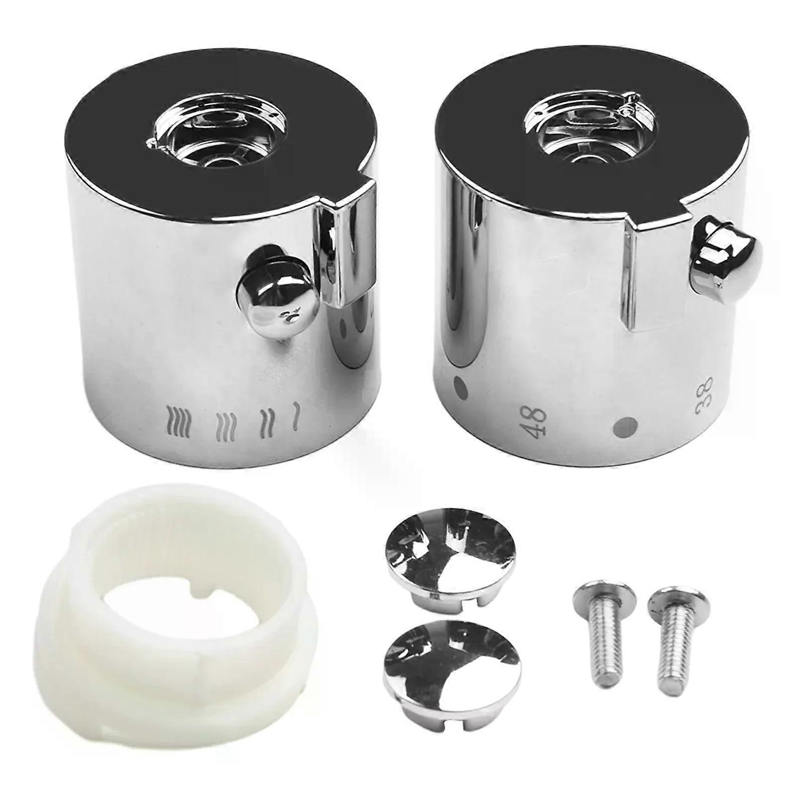 Drehknopfgriffe Für Duschtemperaturregelung, Verchromter Thermostat-badewannen-duschmischer, Badezimmerarmaturen, Badewannenthermostate
