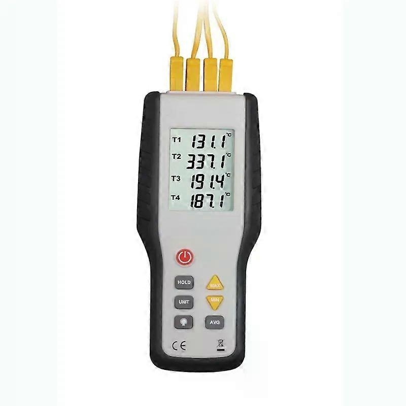 Digitales Thermoelement-thermometer Typ K (ht-9815) Mit Thermoelement-sonde Für Industrielle Temperaturmessung (-200 °c Bis 1372 °c, Zweikanal)