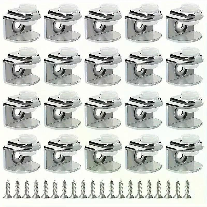 Glashalterungen: 20 Stück Pro Packung, Verstellbare Glasklemmen Aus Zinklegierung, Geeignet Für 4–9 Mm Dickes Glas