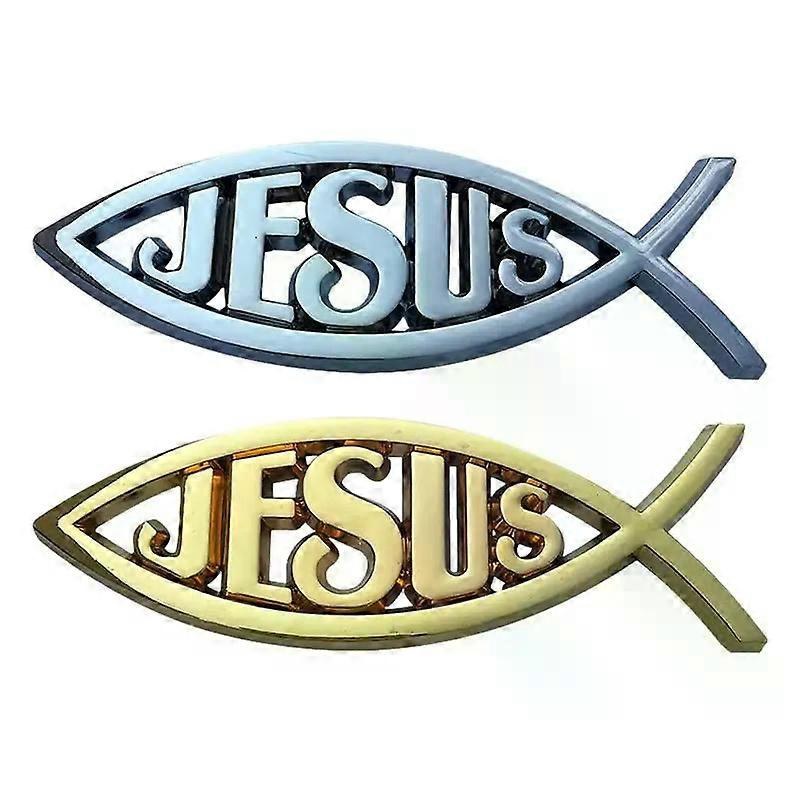 Jesus-fisch-autoemblem, Autoaufkleber, Jesus-fisch-emblem, Religiöse Fischaufkleber, Acryl-autoaufkleber, Christliche Autoaufkleber