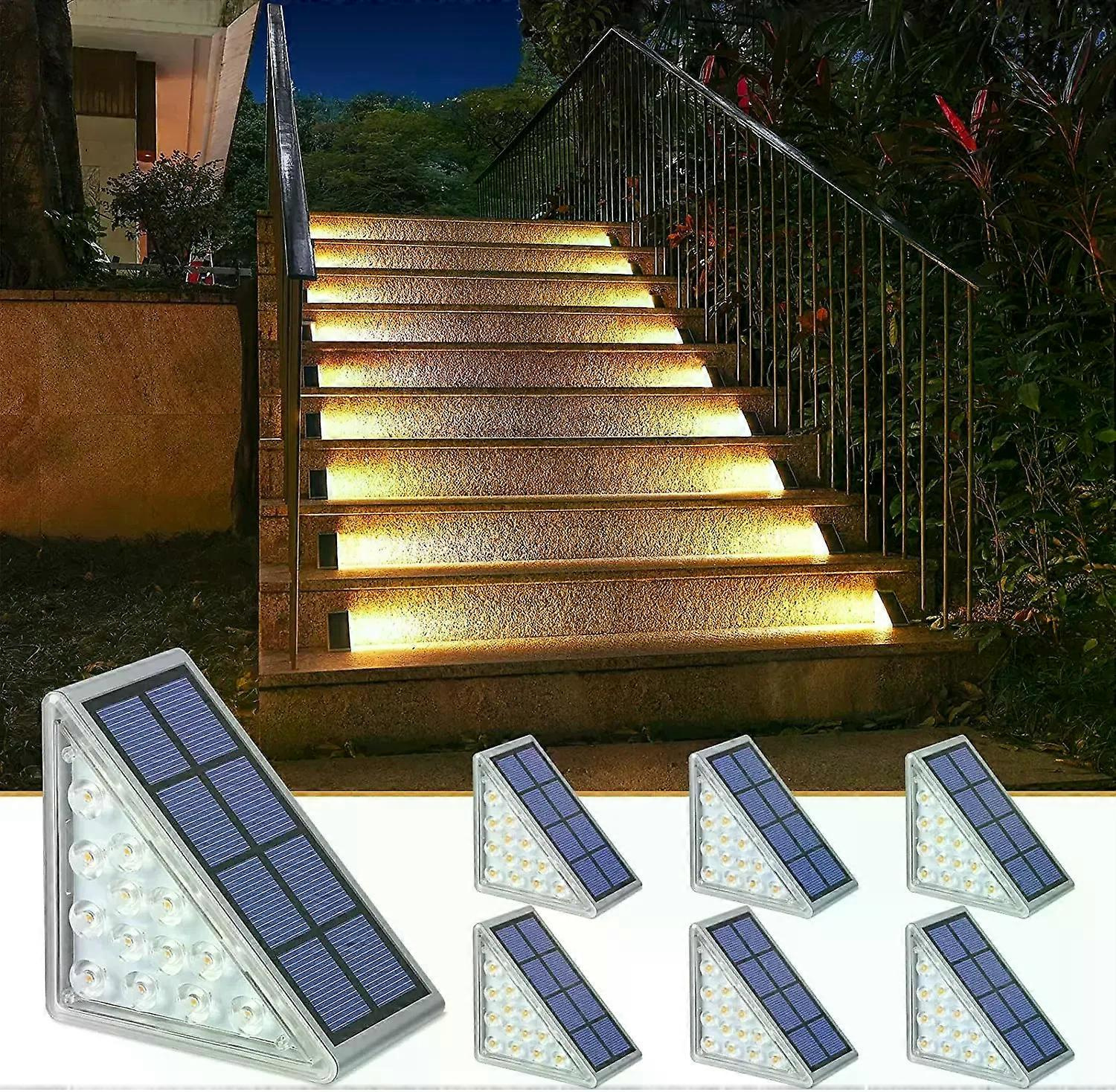 Led-stufenleuchte, Wasserdicht (ip67), Solarleuchte Mit Linse, Diebstahlsicherung, Dekorative Beleuchtung Für Garten, Terrasse Und Wege
