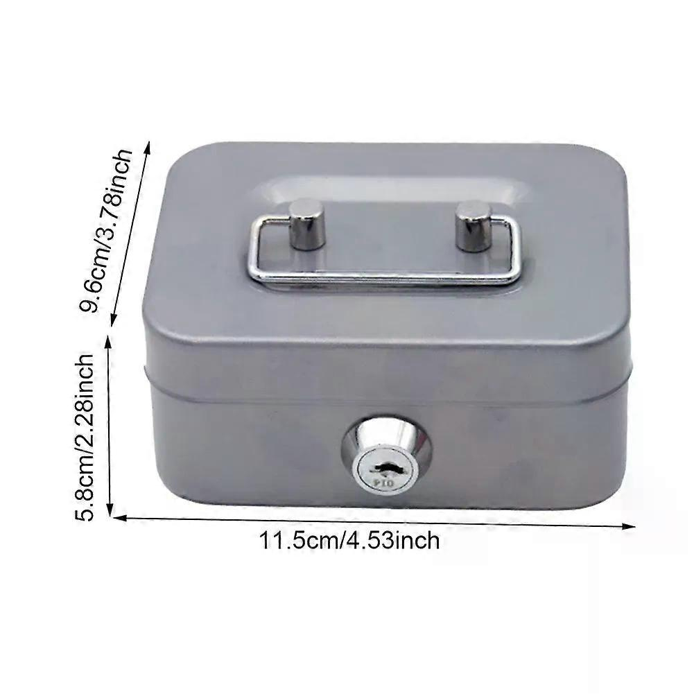 Metall-spardose Mit Schlüsselschloss, Münzbehälter, 453 X 378 X 228 Zoll, Geldaufbewahrungsbox, Kleine Aufbewahrungsbox Für Erwachsene Und Kinder
