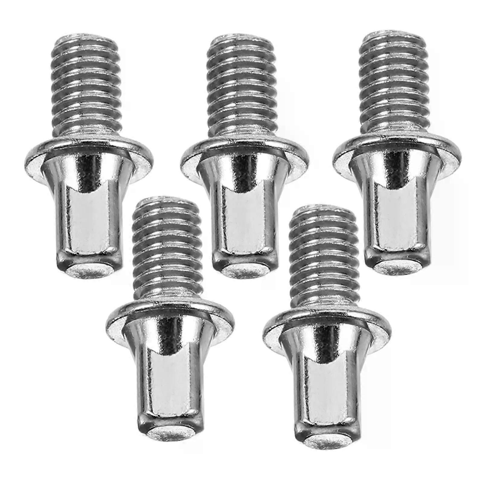 5 Stück Vierkantkopfmuttern-schraubenteile Für Schlagzeugpedale, Passend Für Instrumenten-bass-spannstangen (metrisches System), Metall-ersatzbefestigungskette