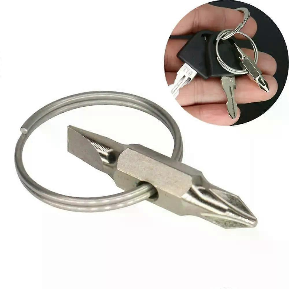 Tragbarer Schlüsselanhänger-schraubendreher, Multifunktions-reparaturwerkzeug, Kreuzschlitz-schlitzschraubendreher, Taschen-gadget, Schraubenentfernungswerkzeug