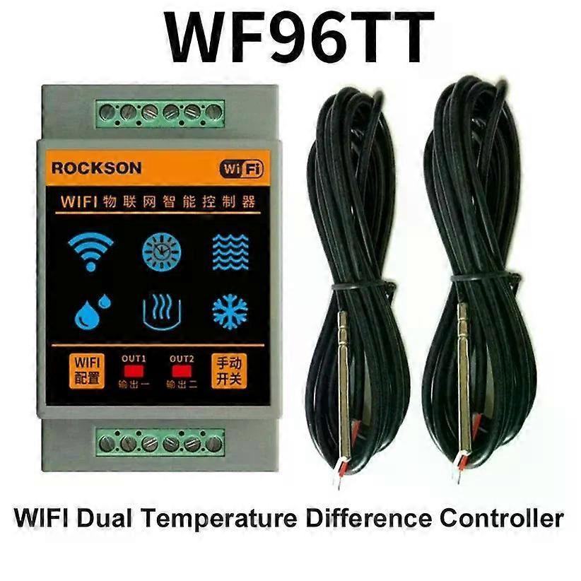 Tuya Wlan-fernbedienung, Zweikanal-temperaturregler, Intelligente Heiz- Und Kühlfunktion, Temperaturdifferenzregelung, Alarmschalter, 220 V