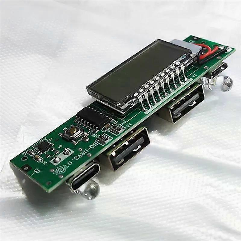 Neues Lithium-akku-ladegerät Mit Led-anzeige, Zwei Usb-anschlüssen (5 V, 24 A), Micro-/type-c-usb-anschluss, Powerbank-lademodul Für 18650-akkus