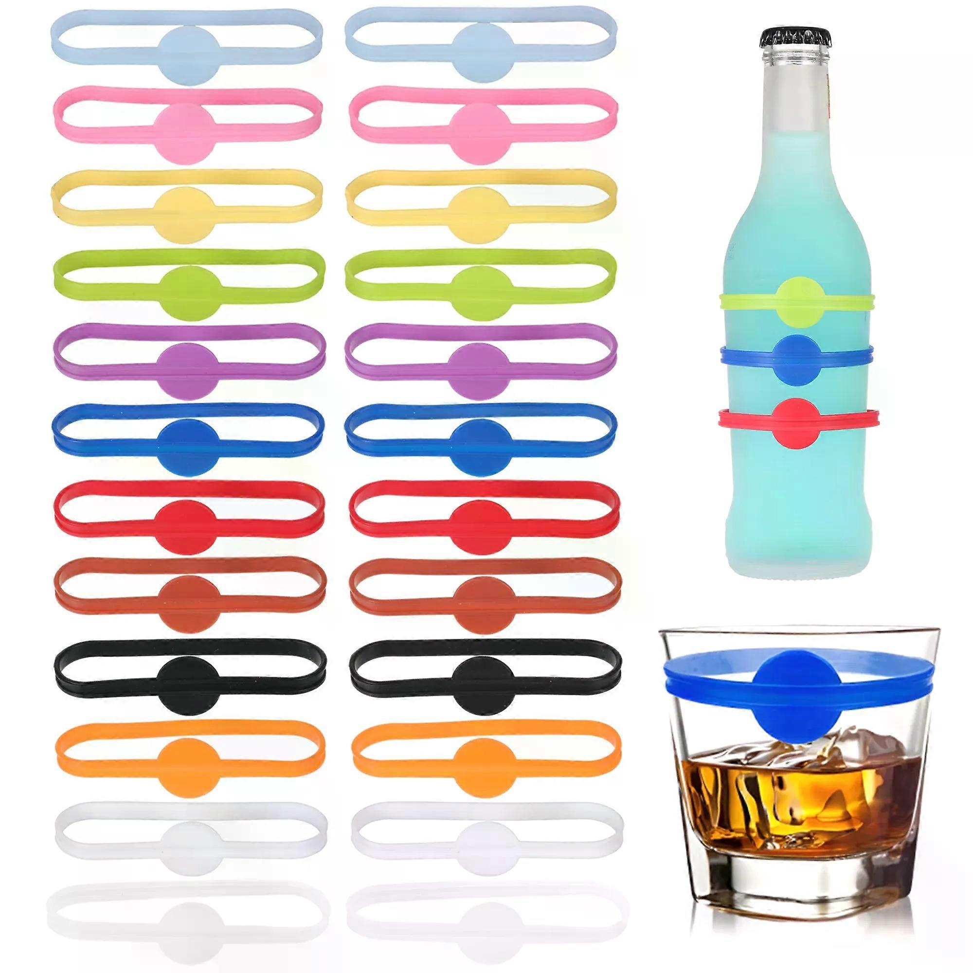 24 Silikon-weinglasmarkierer Für Partybecher, Weingläser Und Mehr – Ideal Für Hausbar Und Küche