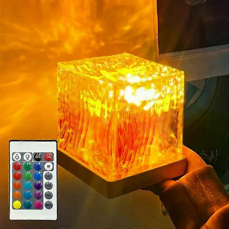 Aurora Licht-ozeanwellenprojektor, 16 Farben Rgb, Automatische Rotation, Umgebungslicht, Fernbedienung, Deko-nachtlicht Für Zuhause, Zimmer, Geburtstagsgeschenk Für Kinder