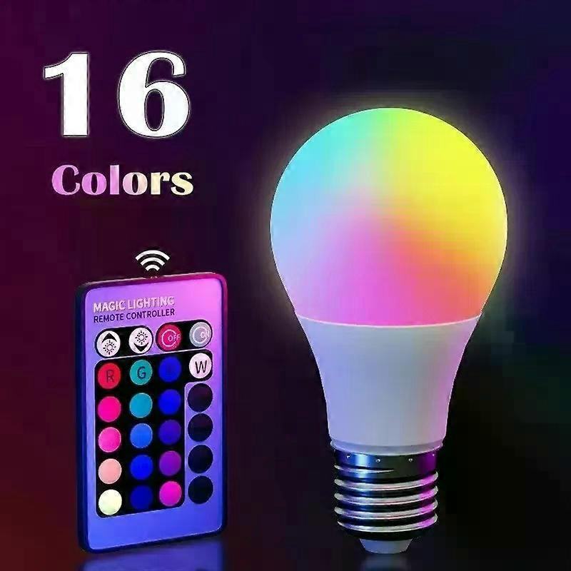 Intelligente Stimmungsleuchte Mit 24 Tasten Und Fernbedienung, 16 Farben, Rgb-led-mehrfarbenlampe, E27, 220 V, Dimmbar