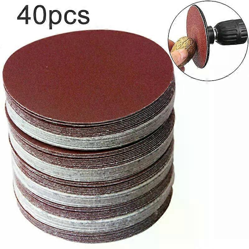40-teiliges Set 75–80 Mm Beflocktes Schleifpapier, Körnung 320/400/600/800/1000/1200/1500/2000, Schleifscheiben Zum Polieren