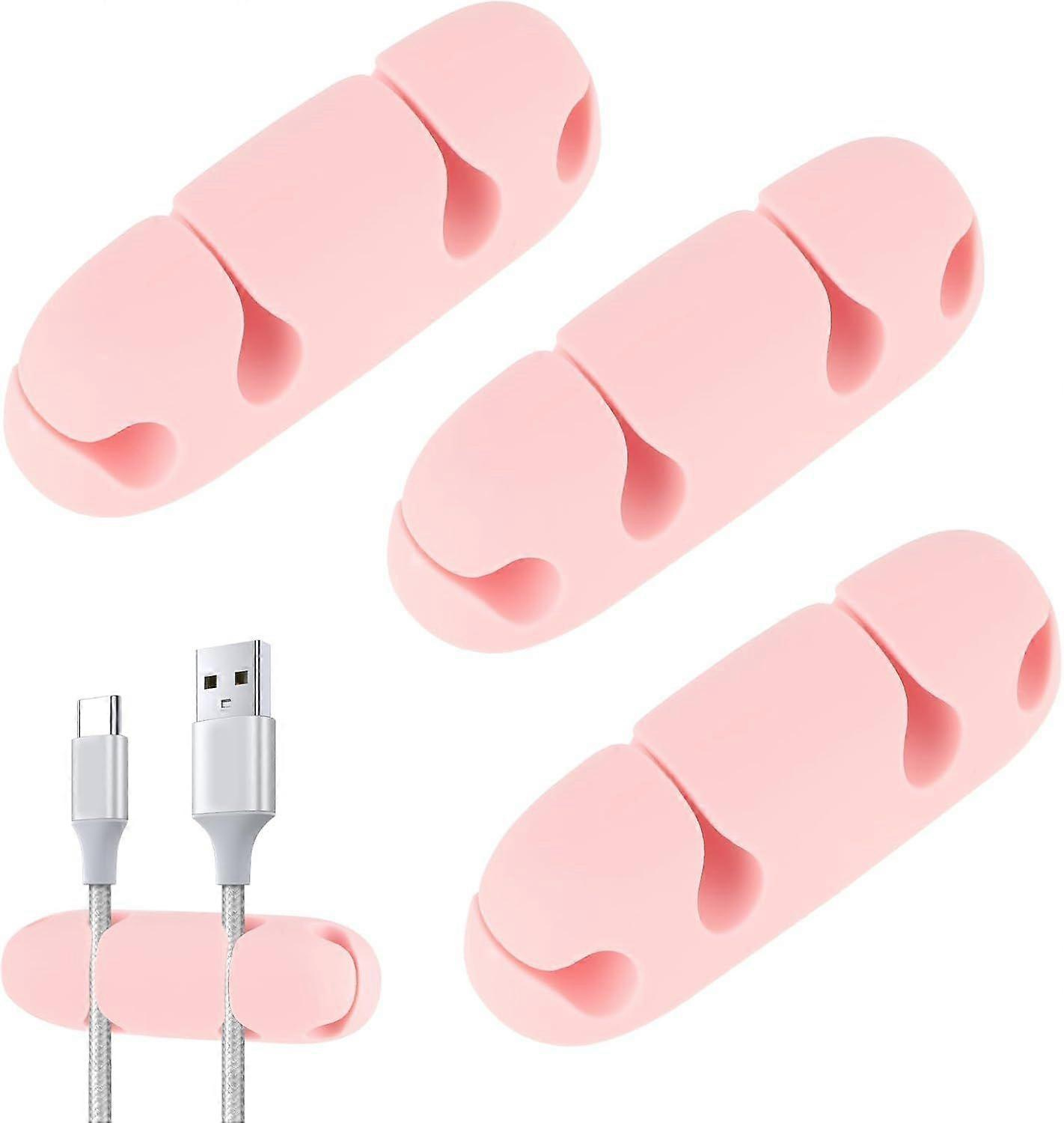 Kabelhalter-clips Mabor 3er-pack Kabelclips Für Schreibtisch 4-loch Kabel-organizer Elektrische Halter Silikon-kabelbaum Usb-ladezubehör Für Büro Und