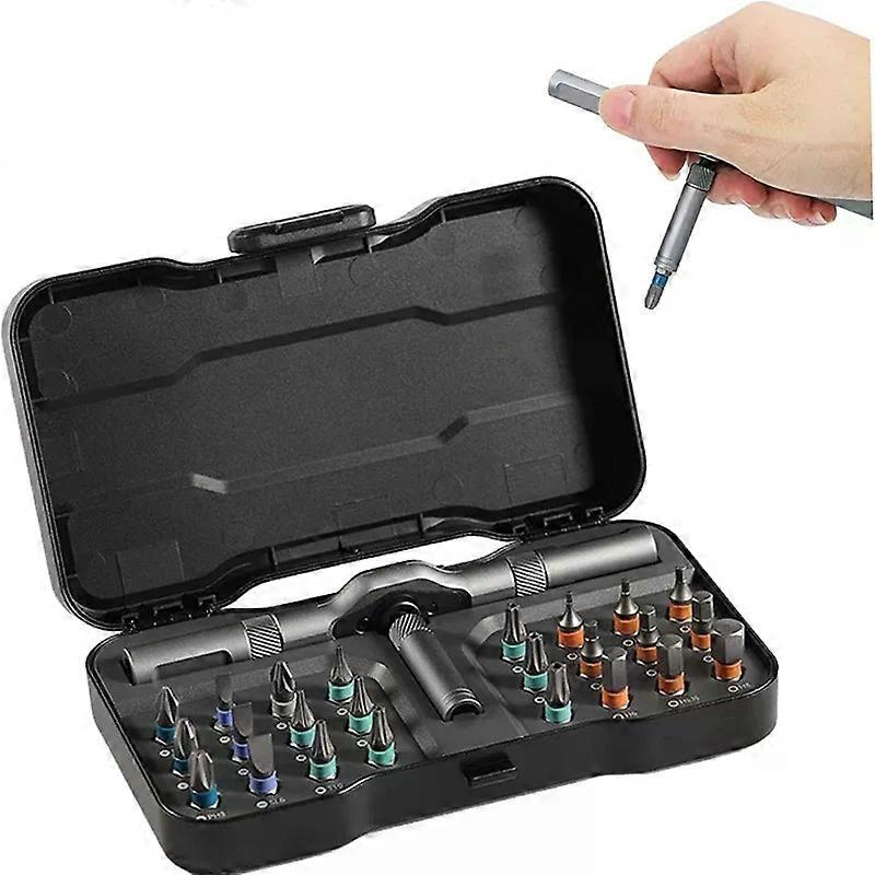 24-in-1 Multifunktions-ratschenschraubendreher-set Mit Kombinationsschlüssel, Magnetischen Bits, Reparaturwerkzeug-set Für Pc, Fahrradreparatur, Handwerkzeug Für Zuhause