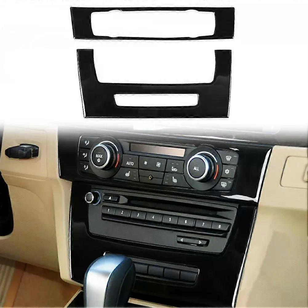 2er-set Auto-cd-klimaanlagen-bedienfeld-abdeckungsaufkleber In Carbonfaser-optik Für Bmw 3er E90 E92 (2005–2012) – Auto-innenausstattung
