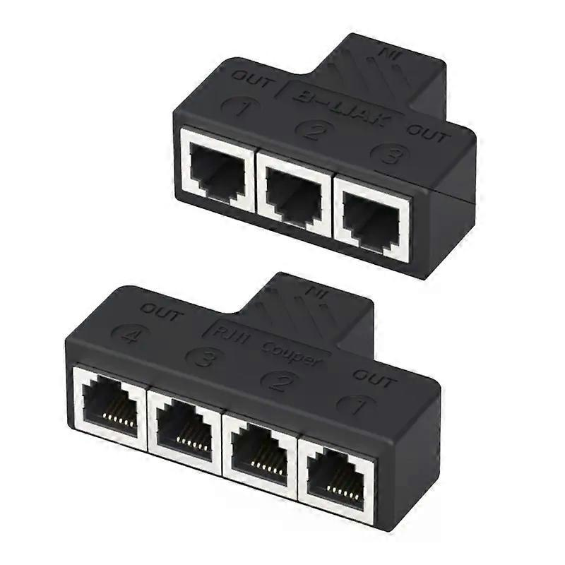 3-/4-wege-rj11-6p6c-telefonbuchsen-splitter-adapter Für Heim- Und Bürogebrauch Mit Starker Entstörungsfähigkeit