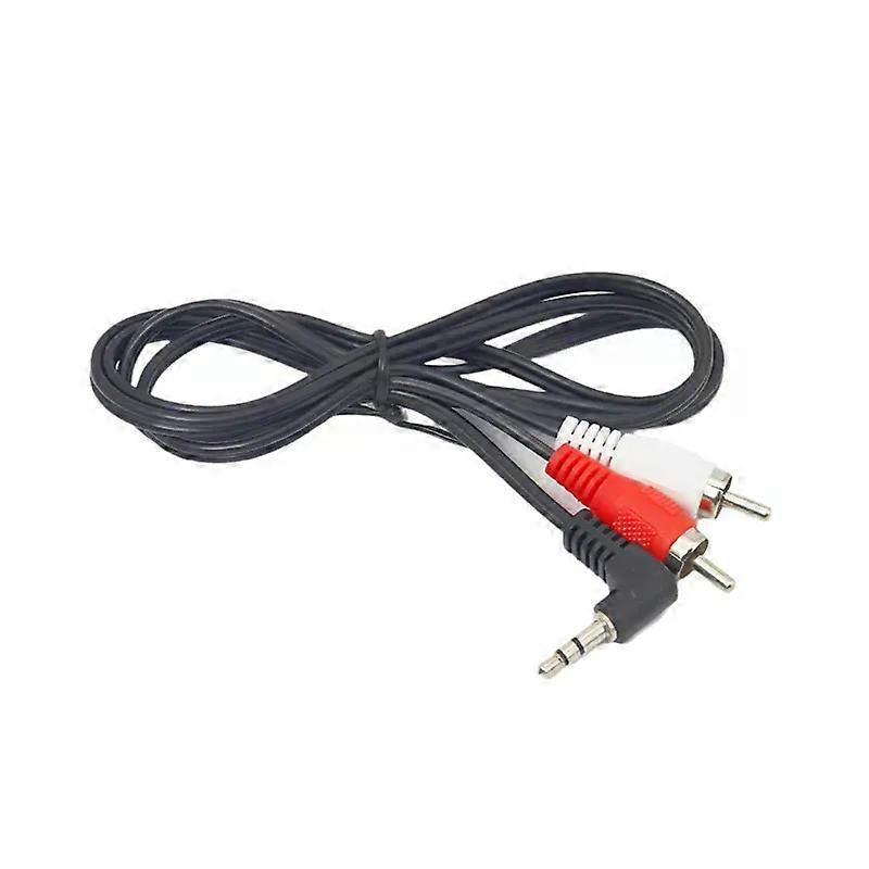 35-mm-winkelstecker Auf Zwei Rca-audiokabel – 1 M Stereo-stecker Auf 2 Rca-stecker Aux-kabel Für Auto- Und Heimkino-lautsprecher