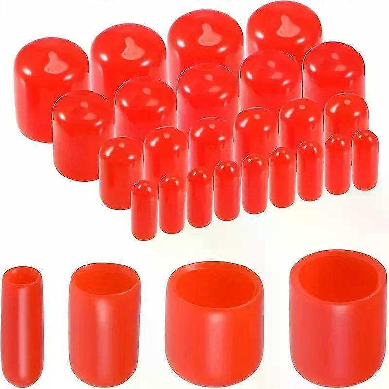 40-teiliger Gewindeschutz In Verschiedenen Größen – Robuste Runde Gummiendkappe (1/8, 1/4, 3/8, 1/2 Zoll) – Schwarze Vinylkappe