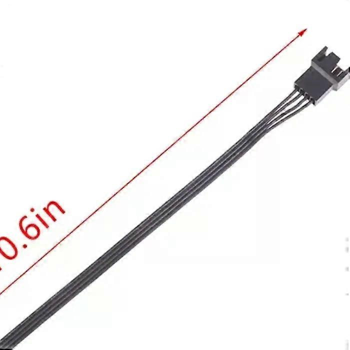 Stück 4-pin Pwm Cpu-lüfter-kabelanschlussadapter Computer-lüfter-verlängerungskabel Ersatzzubehör 24awg