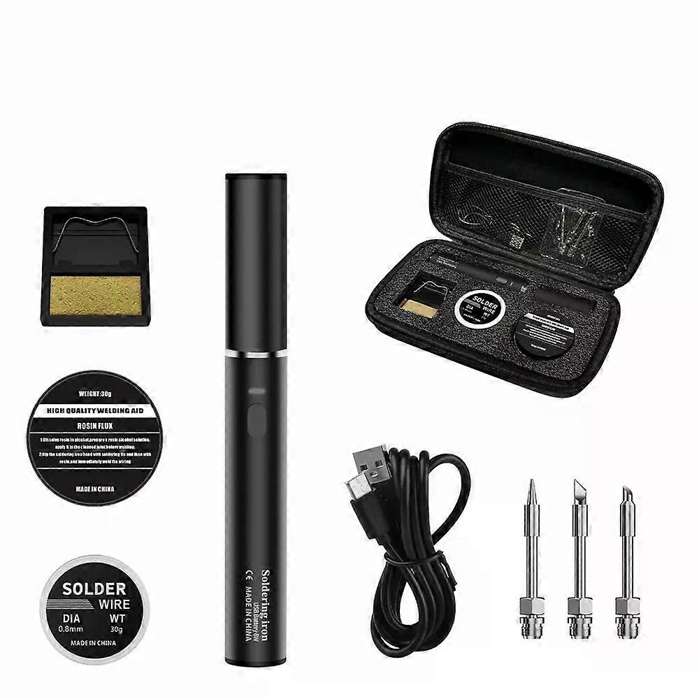 5v 8w Usb-lötkolben-set Mit Lithium-akku, Tragbares Reparatur- Und Schweißwerkzeug, Elektrischer Lötkolben, Lötdraht