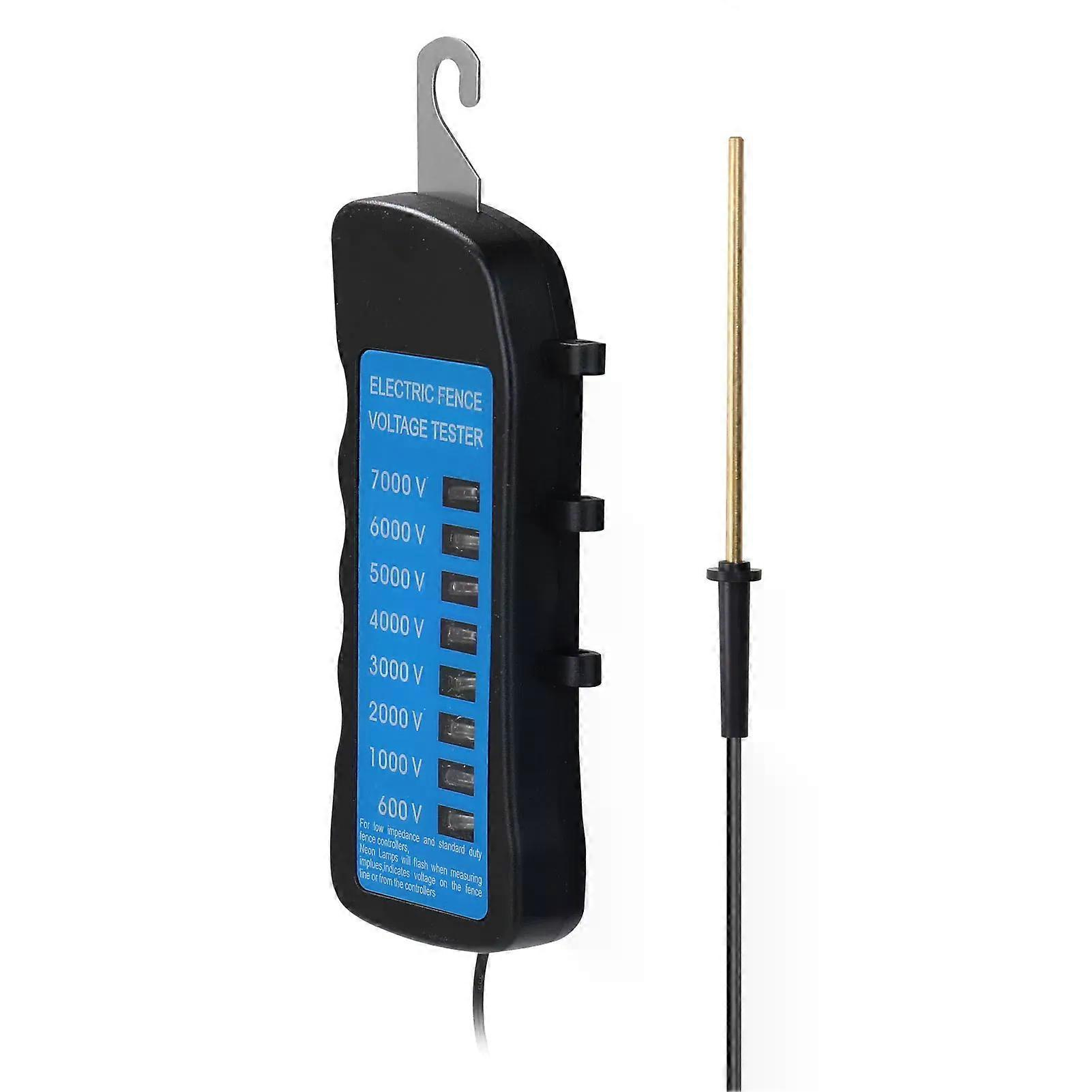 600v-7kv Zaunprüfgerät Für Haus, Garten, Pferdehaltung Und Viehzucht – Voltmeter, Batterielos, Mit 8 Kontrollleuchten