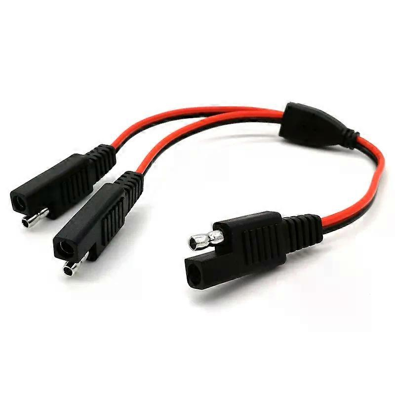 Diy-verlängerungskabeladapter (1 Auf 2 Sae-anschlüsse), 2-poliger Schnellanschlussstecker, Sae-verlängerungskabel (18 Awg, 300 Mm)