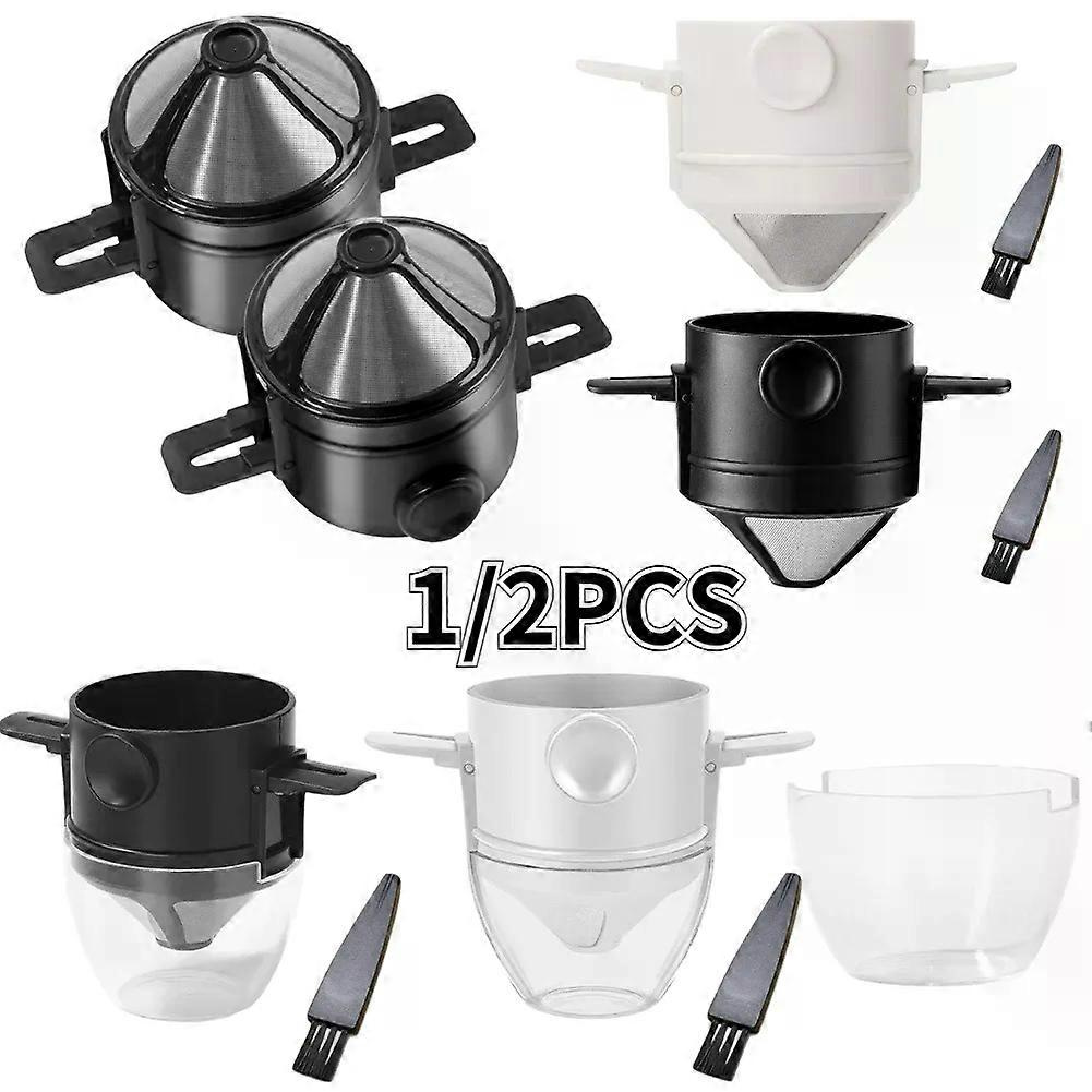 Faltbarer, Tragbarer Kaffeefilter-kaffeebereiter Aus Edelstahl, Wiederverwendbarer, Papierloser Pour-over-kaffeefilter