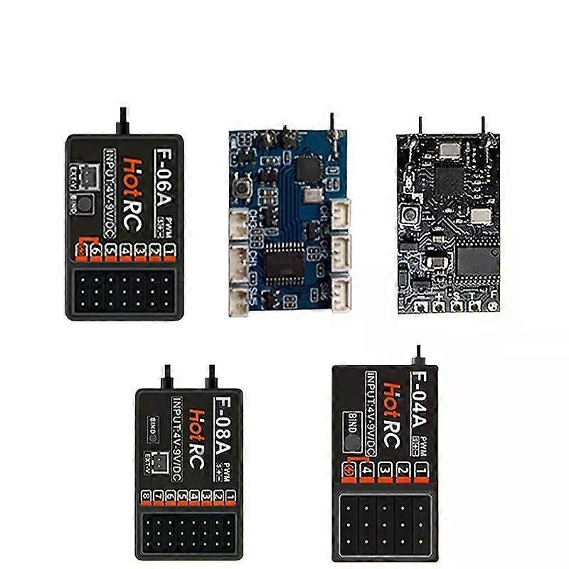 Hotrc 24-ghz-digitalempfänger F-08a F-08at Mit/ohne Gyro-lichtsteuerung Für Sender Und Fernbedienungen Ct-4a, Ct-6a, Ct-8a, Ht-8a Und Ds600