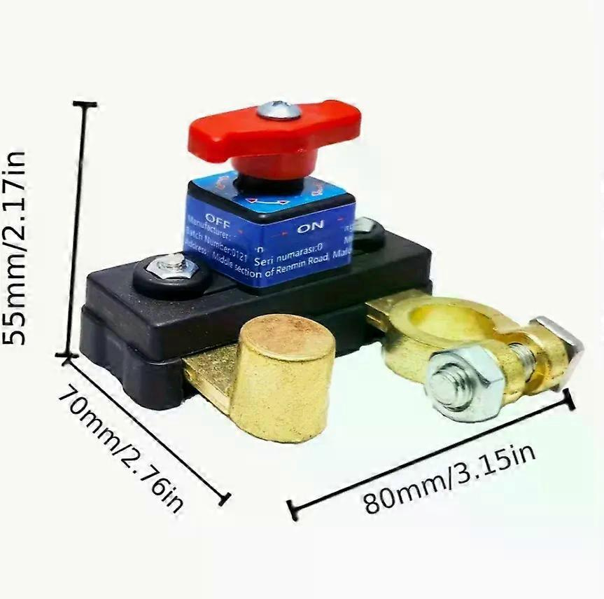 Haupttrennschalter Für Batterie – Aluminiumgehäuse Mit Kupferbeschichtetem Äußerem Minus-trennschalter, 12–24 V, Fortschrittliche Trennfunktion