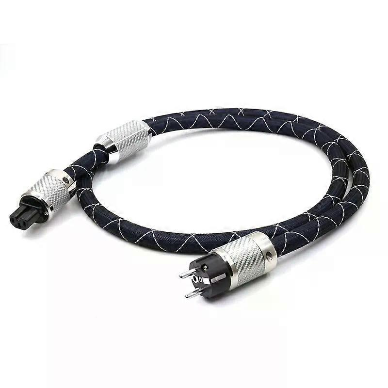 Hifi-netzkabel Fi-e50 Fi-50 (r) Mit Schuko-stecker, Occ Rhodium-kohlefaser-stecker (eu/us C15)