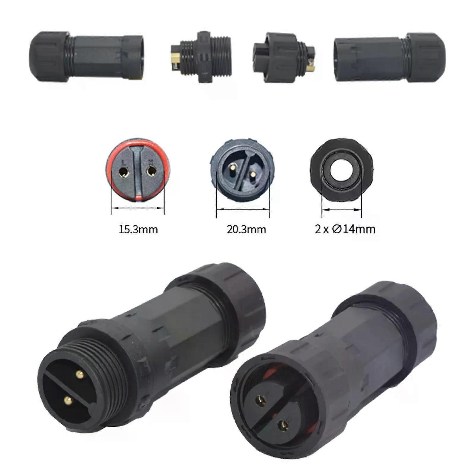 Ip68 Wasserdichter Elektrischer Anschlussdraht Mit 2/3/4/5-poligem Außenstecker Und Geradem Schnellverschraubungsanschluss