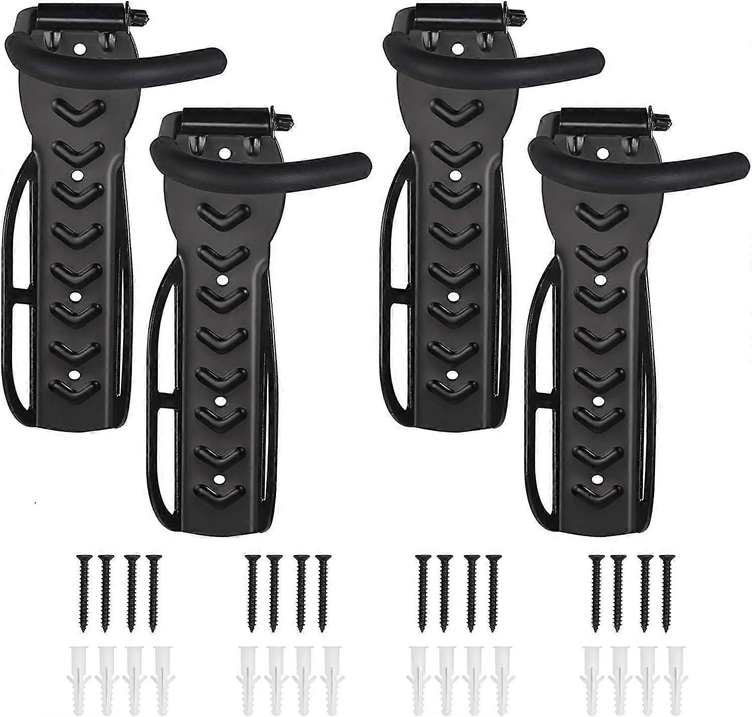 Justech Garagen-wandregale, 4er-set Fahrradhalter, Fahrradständer Zur Wandmontage In Der Garage, Fahrradhaken Für Die Aufbewahrung Von Fahrrädern In Innenräumen