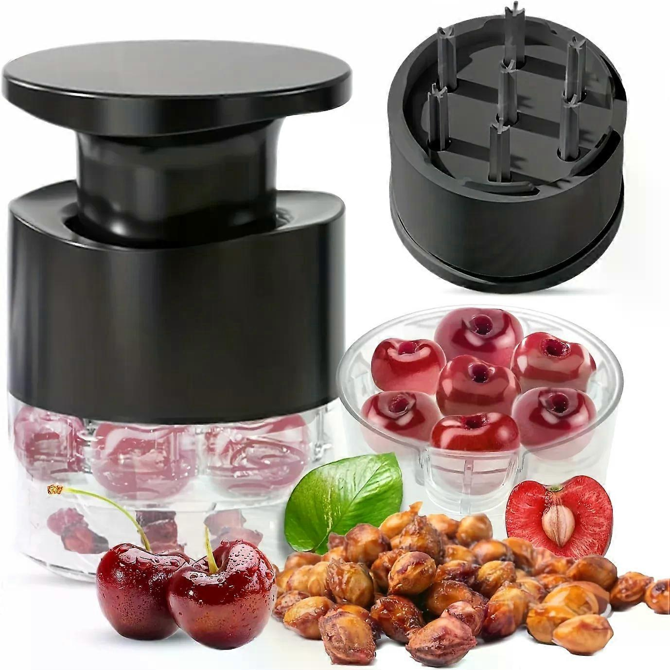 Kirschentkerner Mit 7 Löchern, Olivenentkerner, Obst- Und Gemüseentkerner, Küchenhelfer Für Zuhause