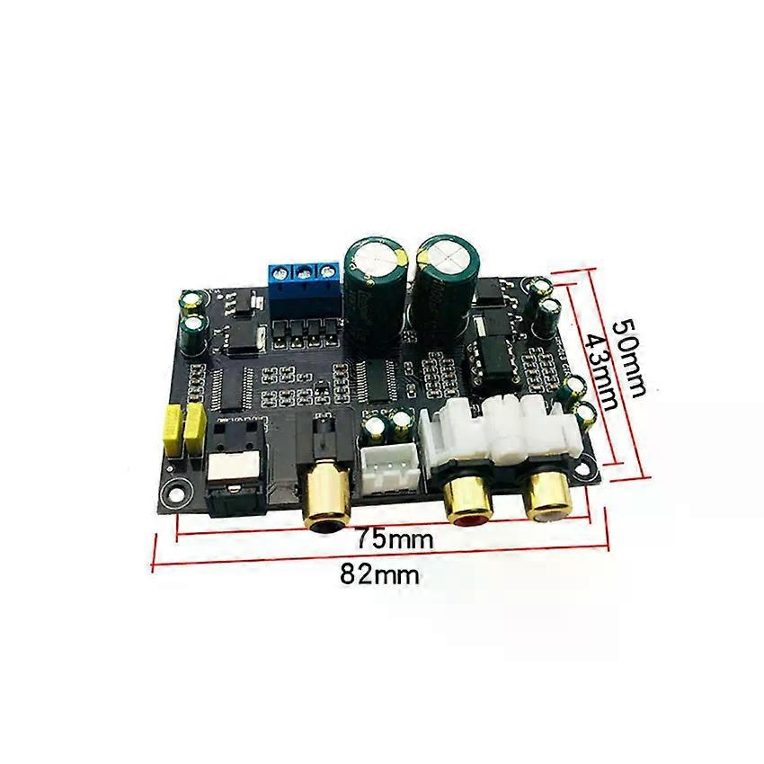 Koaxial- Und Glasfaser-dac-audio-decoderplatine Mit Cs8416- Und Cs4398-chips, 24 Bit, 192 Khz, Soundkarten-decodierungsmodul, Dac-decoderplatine