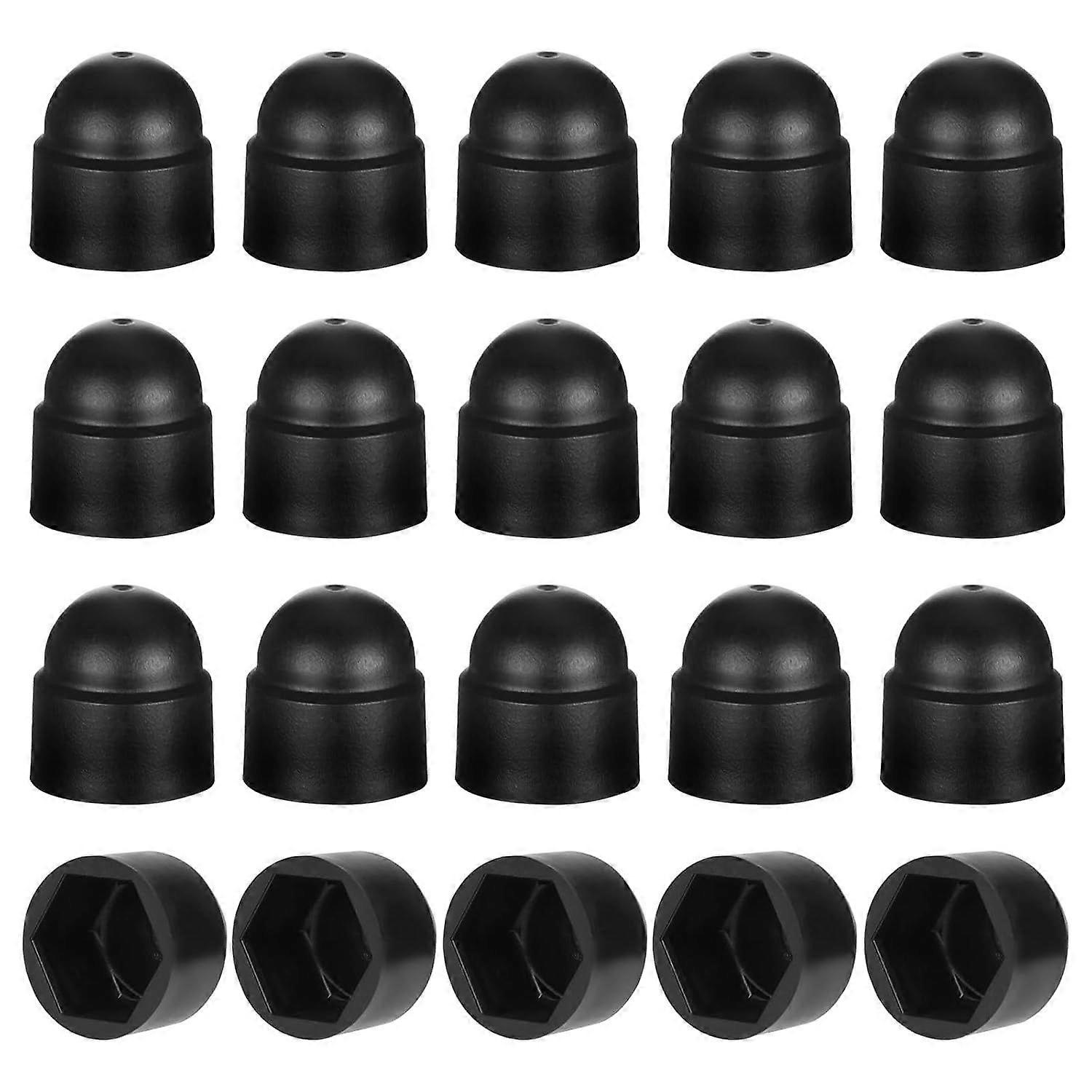 M10 (16-mm-schlüsselweite) Schwarze Kunststoff-schutzkappen Für Sechskantmuttern Und -schrauben, 20 Stück