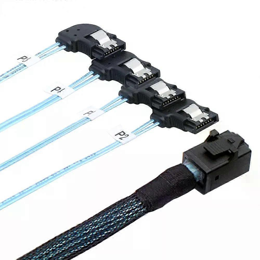 Mini Sas Hd Sff-8643 Auf 4-port Sata High-speed-anschlusskabel Mit Linkem Winkel Für Server