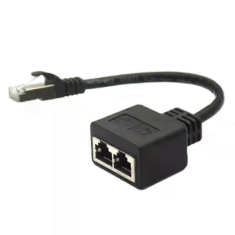 Praktisches Rj45-splitterkabel (weiblich Auf Zwei Männliche Stecker) – Netzwerk-internet-splitter-verlängerungskabel Für Cat 7