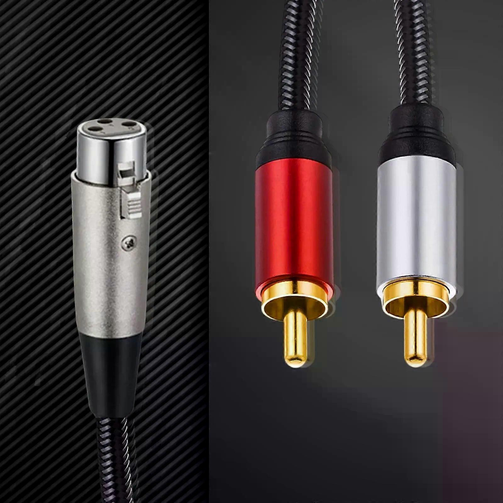 Professionelles Xlr-stecker/buchse Auf Zwei Rca-stecker-kabel Für Klare Audiosignalübertragung – Stereo-audio-verbindungskabel-adapter