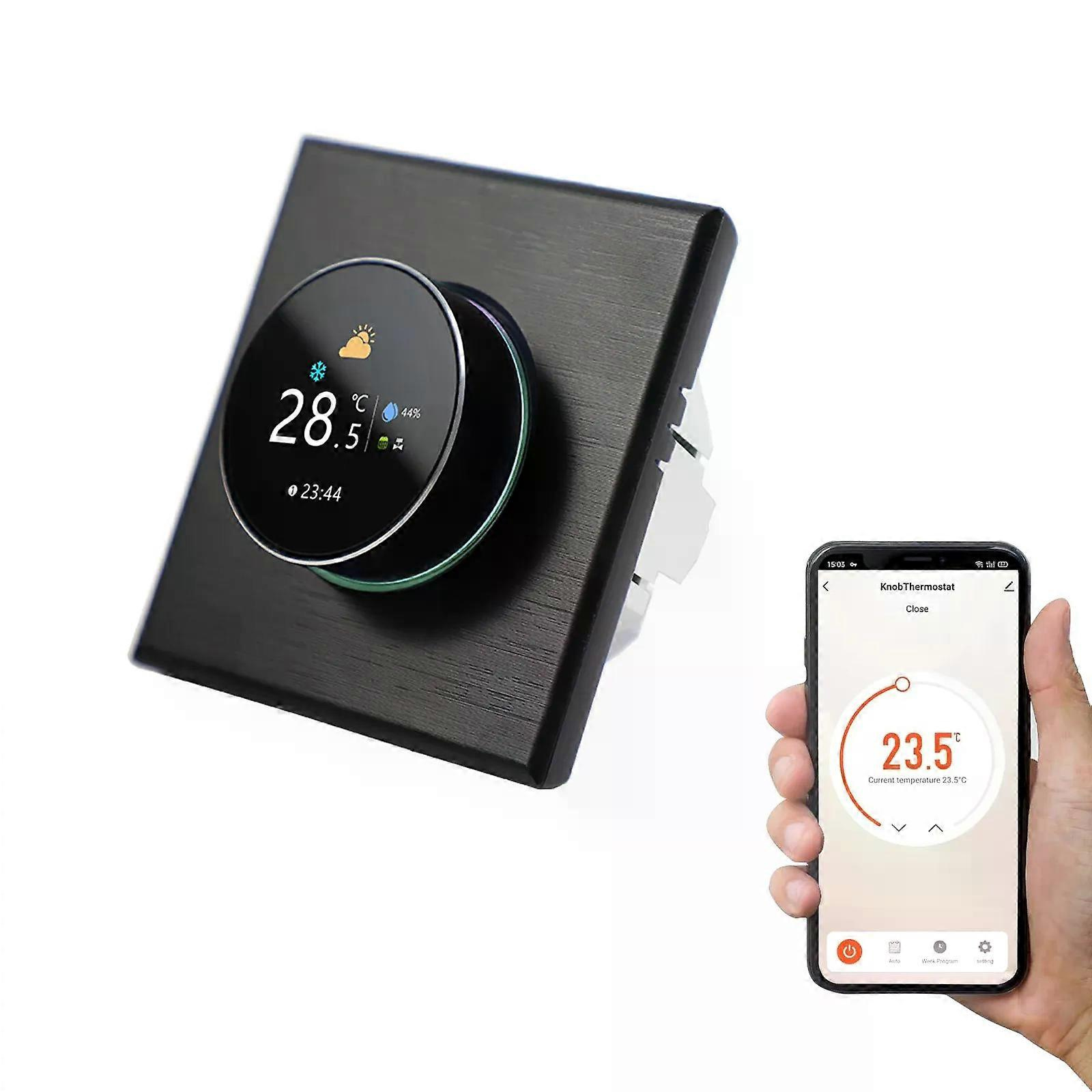 Qiumi Smart Wifi Farbknopf-thermostat Klimaanlagen-temperaturregler, Kompatibel Mit Alexa Und Google Home
