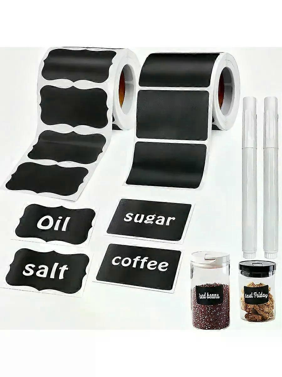 Schwarze, Wasserfeste Und Wiederverwendbare Etiketten Mit Weißer Kreide Für Einmachgläser, Bastelräume, Aufbewahrungsmöglichkeiten Und Glasflaschen