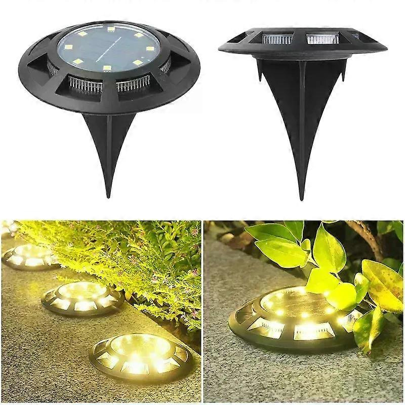 Solarbetriebene Bodenleuchten Für Den Außenbereich, Ip65 Wasserdicht, 16 Leds, Solarbetrieben, Für Gartenwege, Hof, Rasen, Landschaftsgestaltung