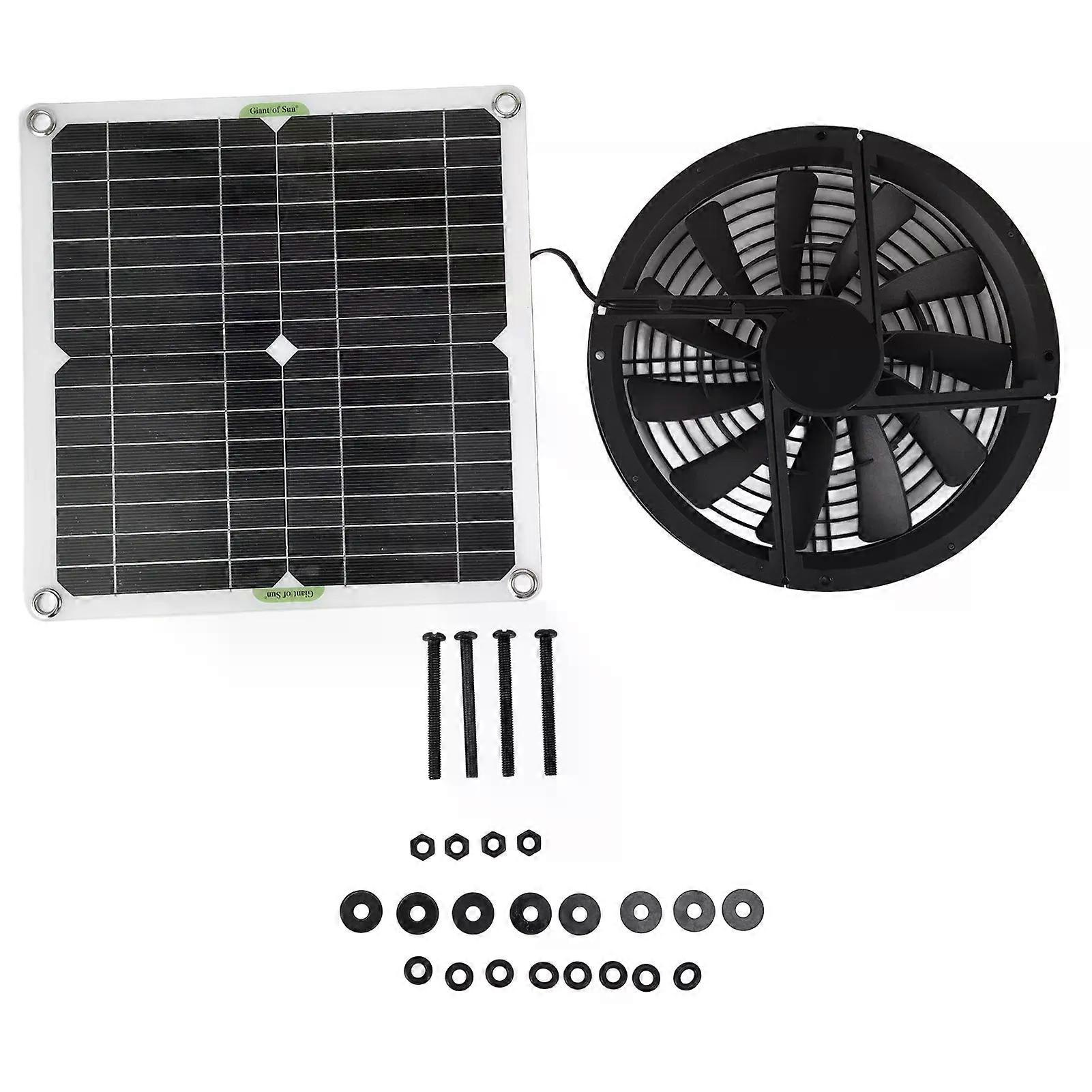 Solar-gewächshausventilator Mit Solarpanel, Senkt Die Innentemperatur, 3000 U/min, Für Haustierhäuser, Hühnerställe Und Gewächshäuser.
